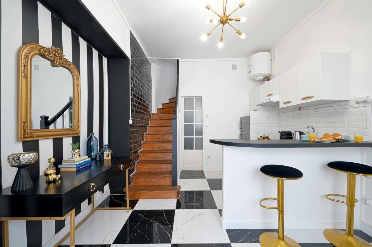Black & White - Chic & Petit Maison- Pigalle 9Eme Apartment Paris Bagian luar foto